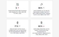Foto: Klipp fra siden med status på målene
