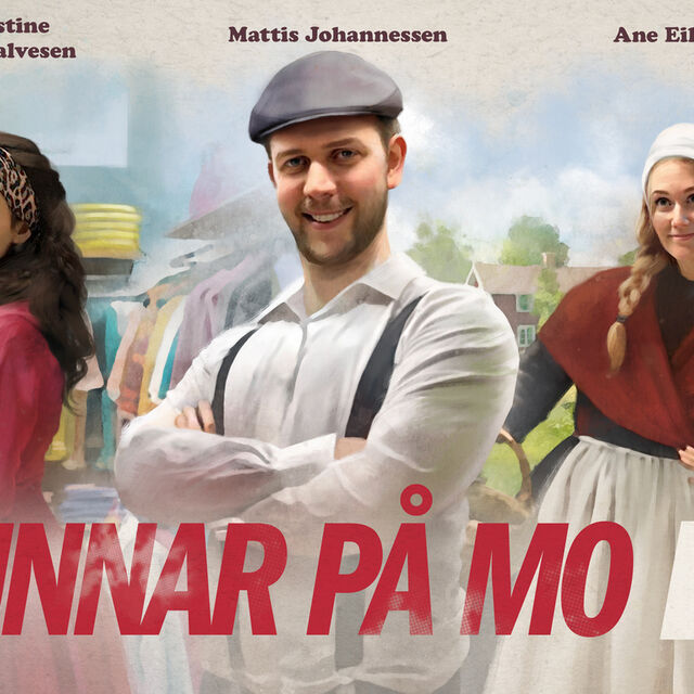 Viser skuespillerne i Gunnar på Mo:Ane Eikemo, Christine Leer-Salvesen, Mattis Johannessen