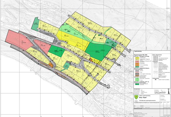 Kart over område: Detaljregulering for Berg-Engen/5510-20250005