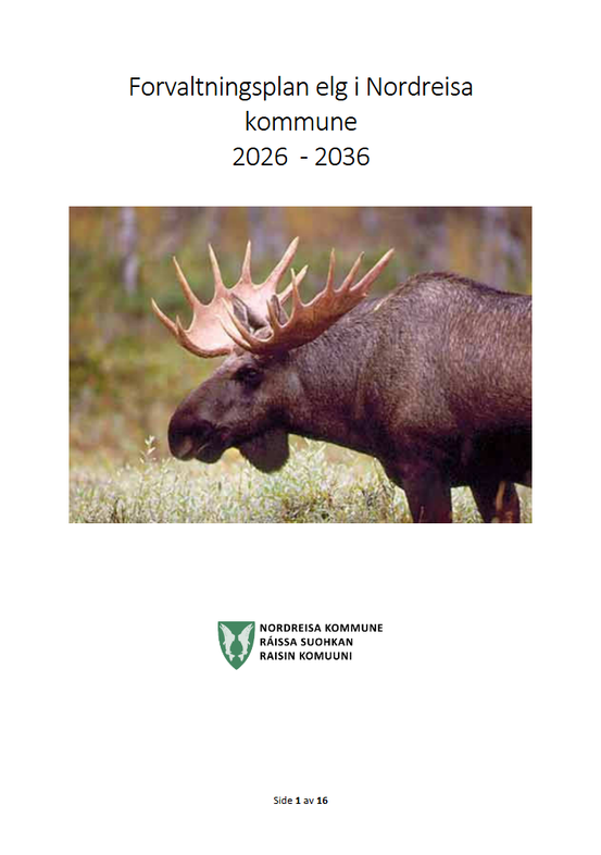 Forvaltningsplan for elg i Nordreisa