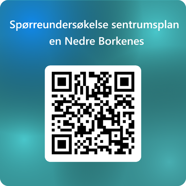 QRCode for Spørreundersøkelse sentrumsplanen Nedre Borkenes