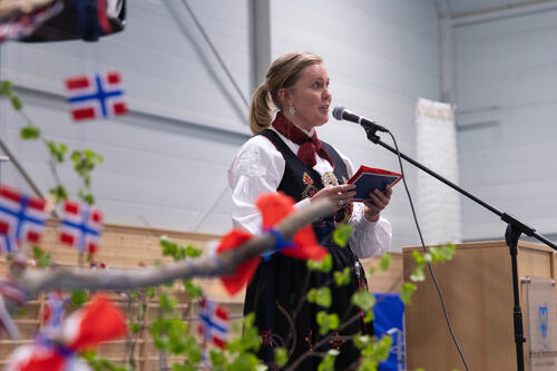 Marianne Aarskog holdt årets 17. mai-tale. null