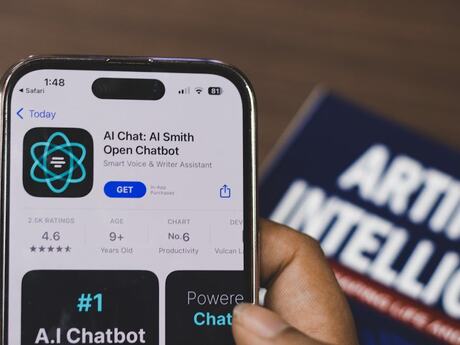 AI-chat på en mobil