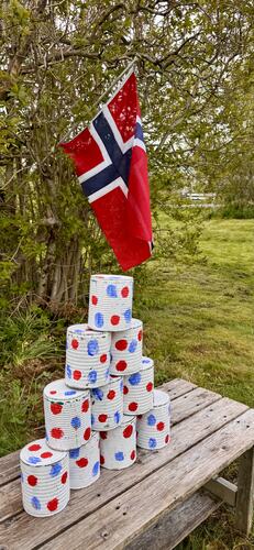 17. mai og familieaktivitet i hagen. (Foto: Bente Lien)