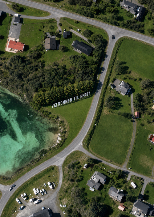 Her er et kart over området skiltet er tenkt plassert.