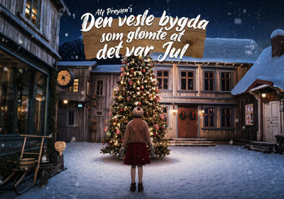 Den vesle bygda som glømte at det var jul Den Vesle Bygda med logo og bilde