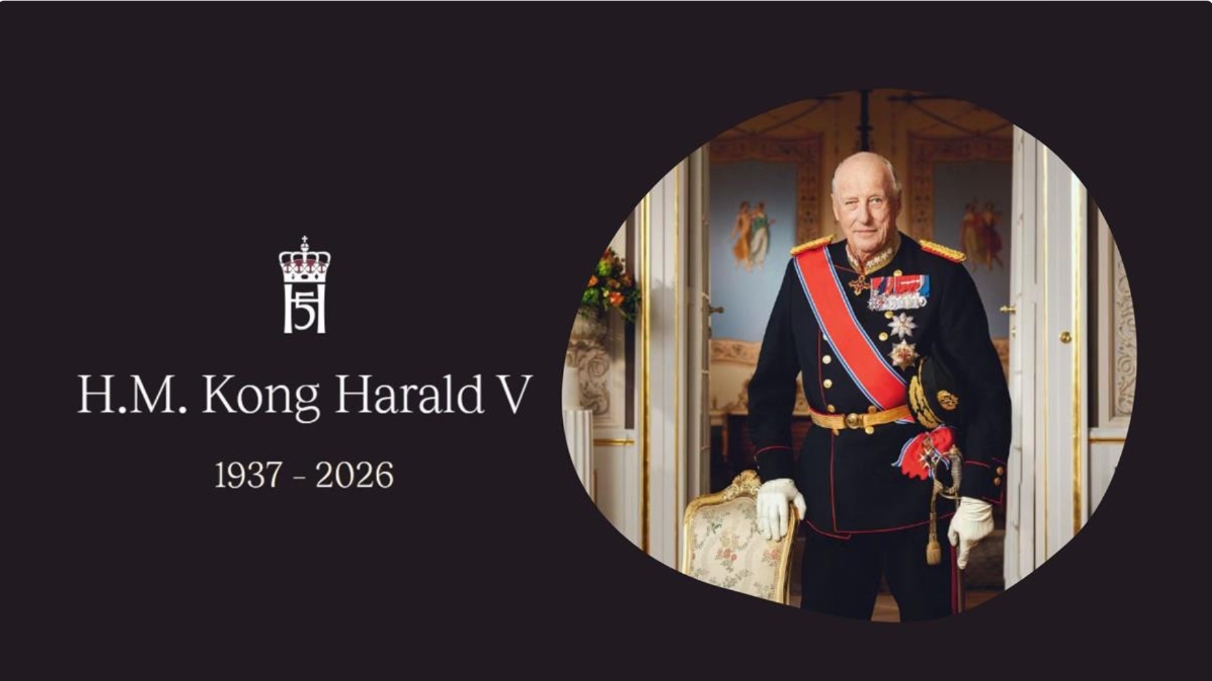 Kong Harald V død