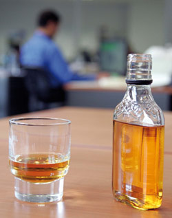 Flaske og glass